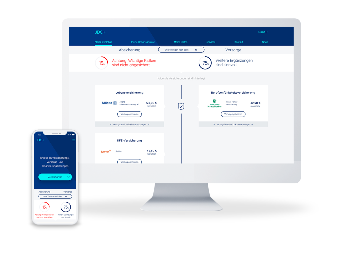 Hauptseite JDC Plus